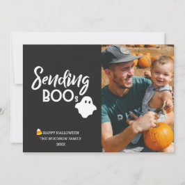 Cartão "Enviando a foto personalizada do dia das bruxas"