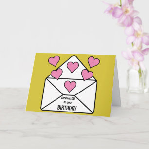 Cartão Enviando Amor Aniversário 