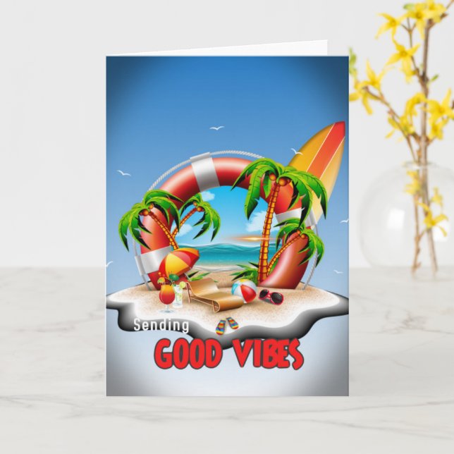 Cartão Enviando boas vibrações (Flor Amarela)