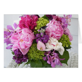 Cartão Enviando lhe um buquê da felicidade