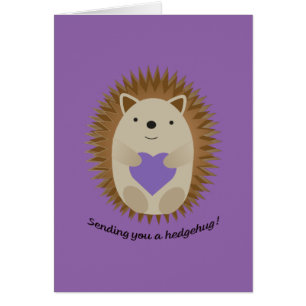 Cartão Enviando-lhe um Hedgehog Hedgehug