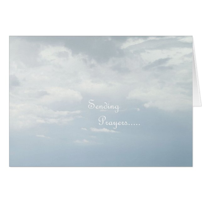 Cartão Enviando orações (Frente horizontal)