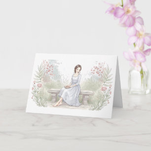 Cartão Enviando Paz a Você - Leitora do Jardim de Aquarel