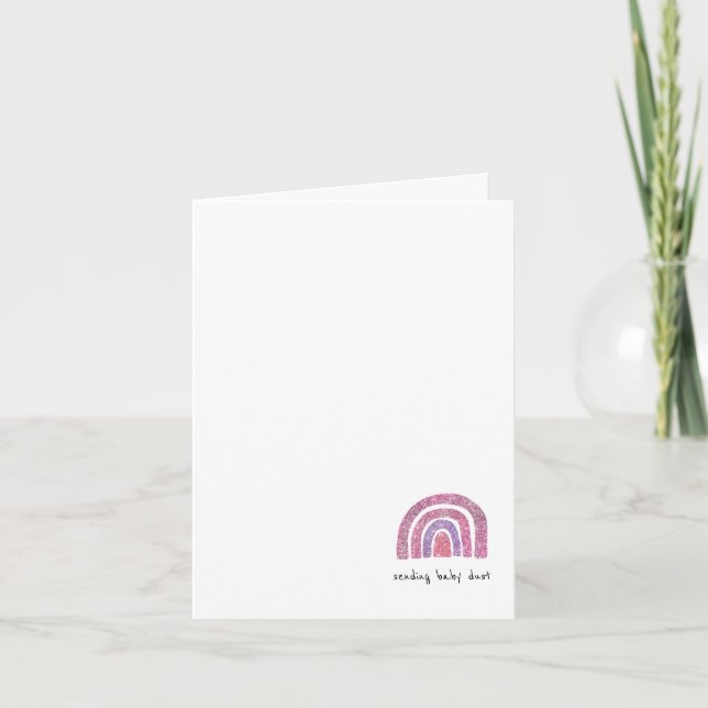 Cartão "Enviando Poeira Bebê" Infertilidade/Apoio IVF (Frente)