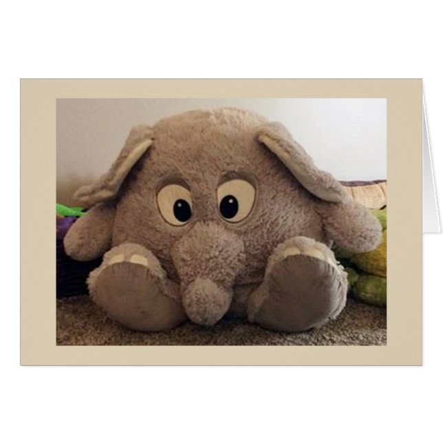 CARTÃO ENVIANDO "UM ELEFANTE" E NÃO UM PORCO EM **PÁSCOA* (Frente Horizontal)