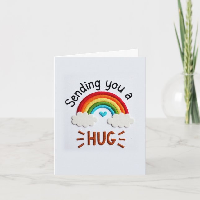Cartão Enviando uma placa Hug GET BEM EM BREVE (Frente)