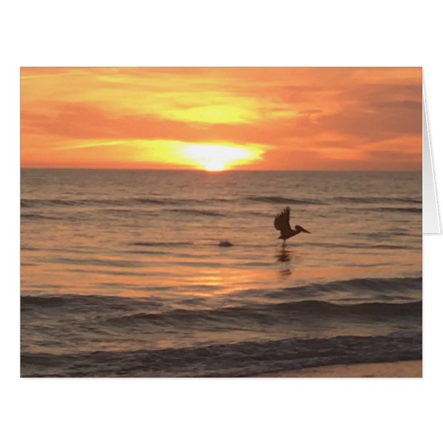 Cartão Envie o conforto do por do sol para o incentivo (Frente horizontal)