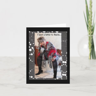 Cartão Enviei uma carta para o Papai Noel pedindo um tern