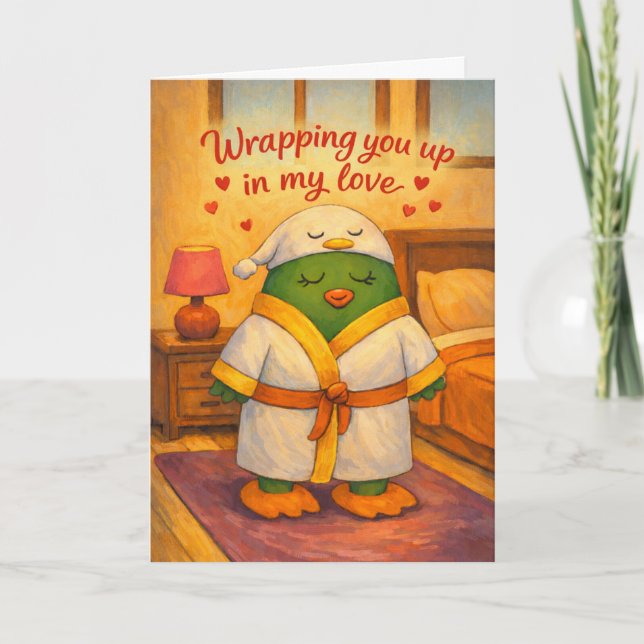 Cartão Envolvendo você no meu amor (Frente)