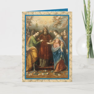 Cartão Envolvimento Católico Oração Religiosa Antiga 