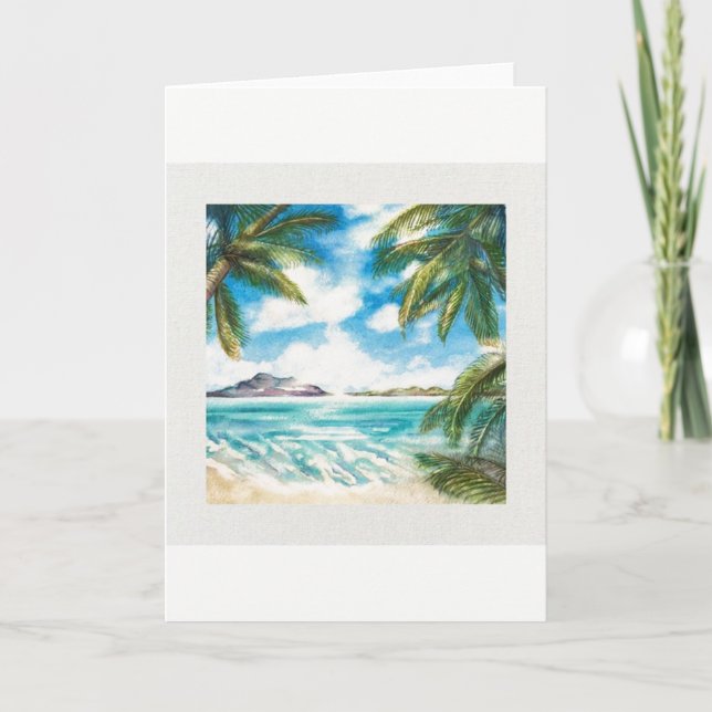 Cartão "Eon Isle: Morning Shore" com envelope (Frente)