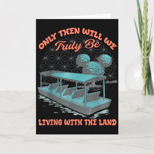 Cartão Epcot Barco Natureza Vivendo de Verdade com a Terr (Frente)