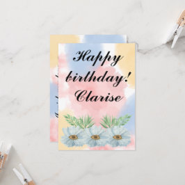 Cartão Ephemera vibrant color pink art