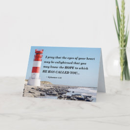 Cartão Ephesianos 1:18 Eu rezo para que você conheça a ES