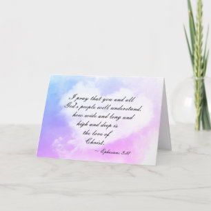 Cartão Ephesianos 3:18 Quão vasto e profundo é o amor pel