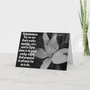 CARTÃO EPHESIANS 2:10 BIBLE SCRIPTURE QUOTE