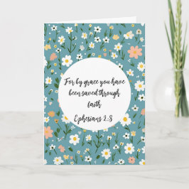 Cartão Ephesians 2:8 Christian Greeting Card