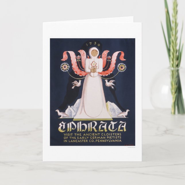 Cartão Ephrata Cloister 1938 WPA (Frente)