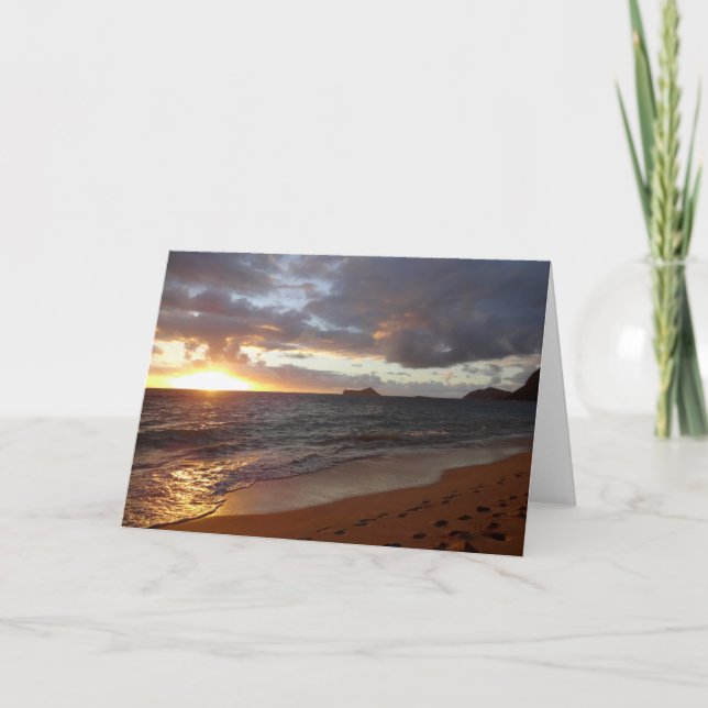 Cartão Epic Waimanalo Sunrise Greeting card (Frente)