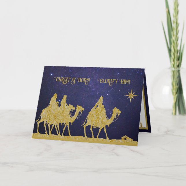 Cartão Epifania Banquete de Três Reis Bizantino Católico  (Frente)