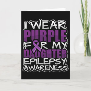 Cartão Epilepsia Apoio à Sensibilização Roxo Filha de Fit