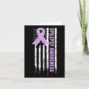 Cartão Epilepsia Design Patriótica Americana Fl