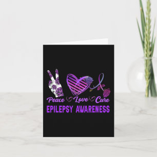 Cartão Epilepsia Sensibilização Paz Amor Presente Puro