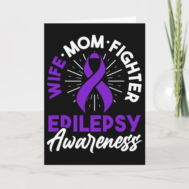 Cartão Epilepsy Awareness Disease Fun Epileptic Warrior S (Frente)