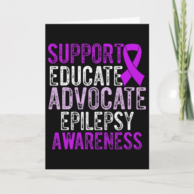 Cartão Epilepsy Awareness Epileptic Warrior Survivor 10  (Frente)
