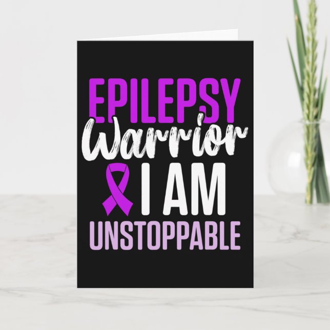 Cartão Epilepsy Awareness Epileptic Warrior Survivor 23  (Frente)