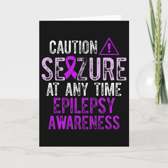 Cartão Epilepsy Awareness Epileptic Warrior Survivor 5  (Frente)