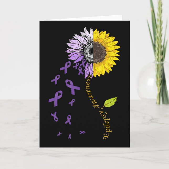 Cartão Epilepsy Awareness Sunflower  (Frente)