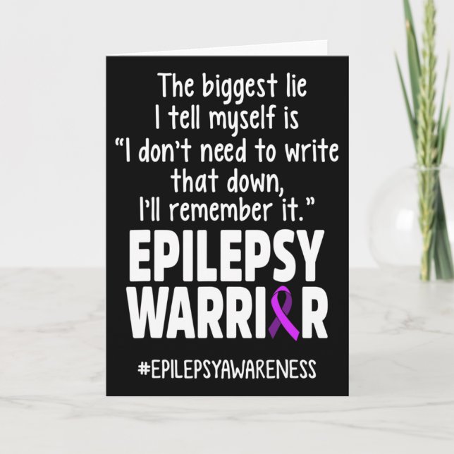 Cartão Epilepsy Awareness Write It Epileptic Warrior Surv (Frente)