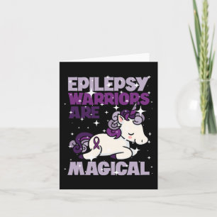 Cartão Epilepsy Warrior Epileptic Day Purple Unicorn Love