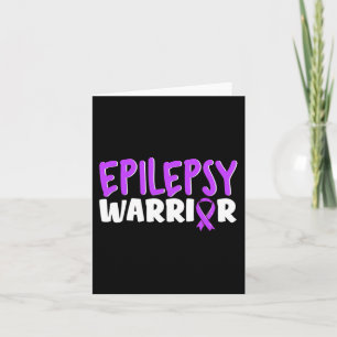 Cartão Epilepsy Warrior Kids Purple Ribbon Sensibilização