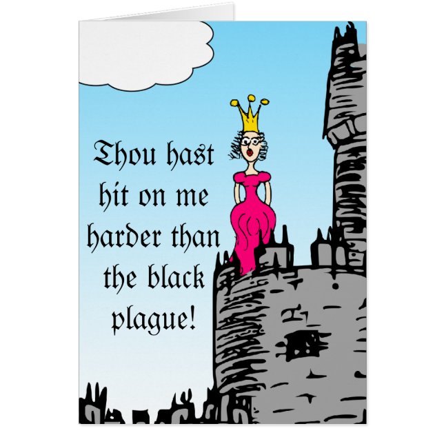 Cartão Épocas medievais - declaração do amor (Frente)