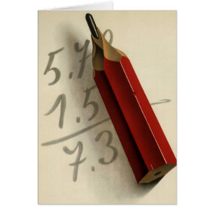 Cartão Equação Matemática com Lápis Vermelho, Negócios Vi