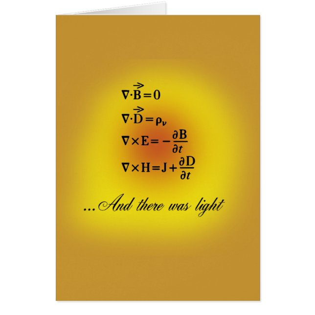 Cartão Equações de Maxwell (Frente)