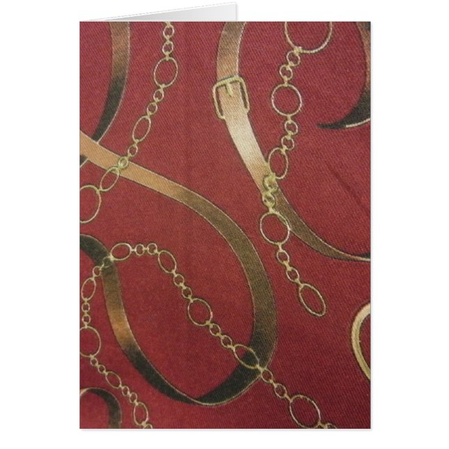 Cartão Equestre inglês - Vermelho (Frente)