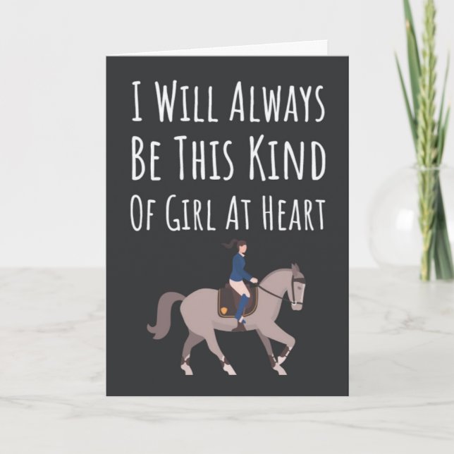 Cartão Equestrian Cards For Girl Horse Lover Her Daughter (Frente)