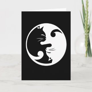 Cartão Equilíbrio de amor de gato