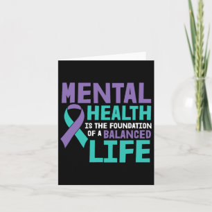 Cartão Equilíbrio entre a vida e saúde mental Prevenir su