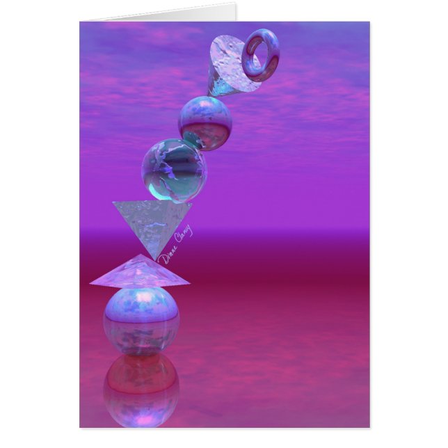 Cartão Equilíbrio fúcsia e violeta do equilíbrio - (Frente)