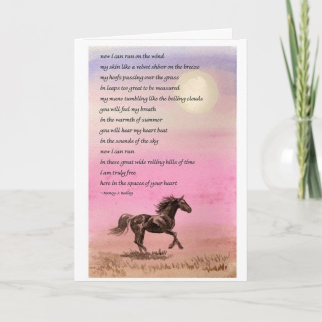Cartão Equine Sympathy Card (Frente)
