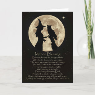 Cartão Equinócio pagão do outono das bênçãos de Wicc