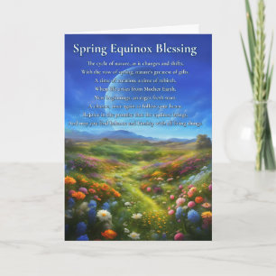 Cartão Equinócio Vernal da Primavera Ostara Flor Bonita