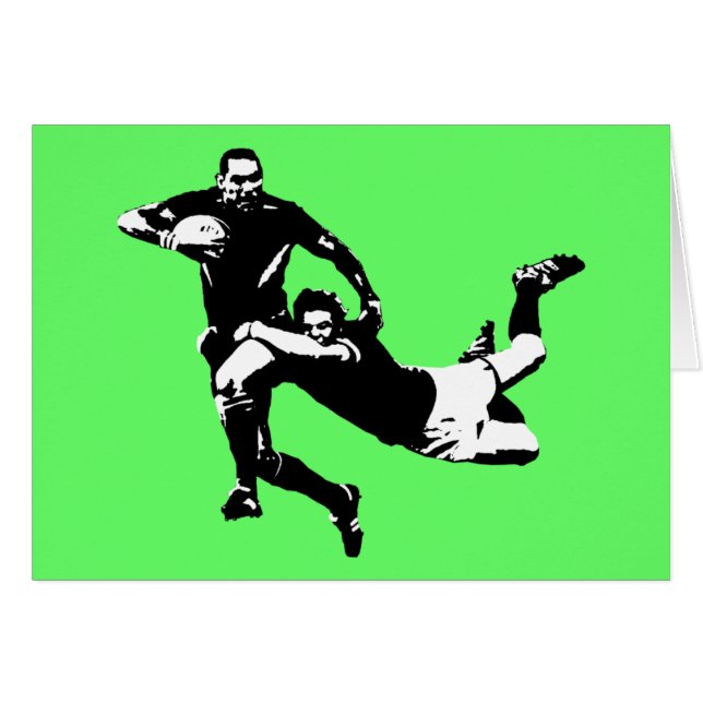 Cartão Equipamento agradável, rugby (Frente horizontal)