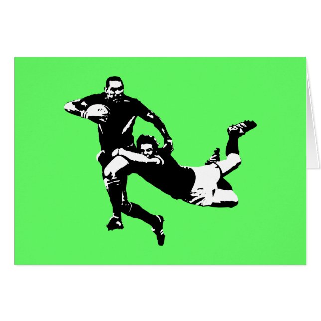 Cartão Equipamento agradável, rugby (Frente Horizontal)