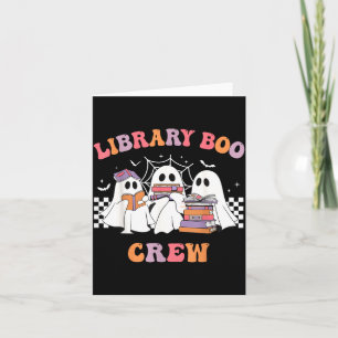 Cartão Equipe Boo da Biblioteca Amantes de Livros Hallowe