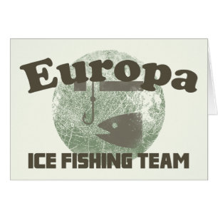 Cartão Equipe da pesca do gelo do Europa